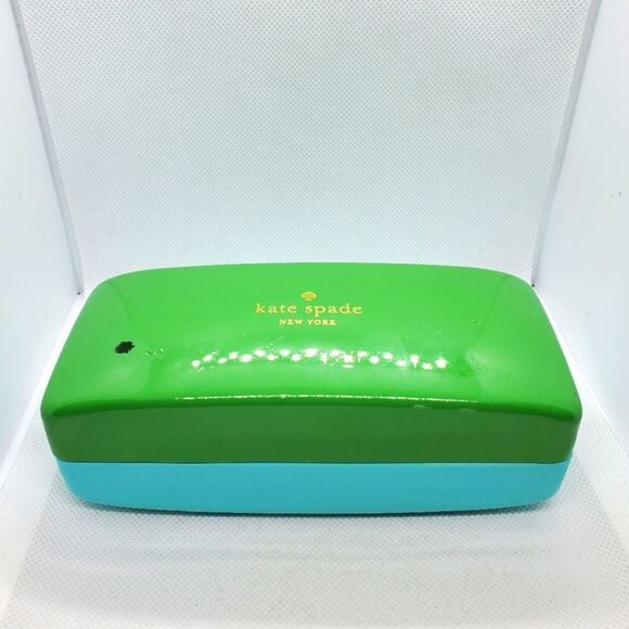 HP! Kate Spade Green & Blue Sunglasses Case - Picture 1 of 7